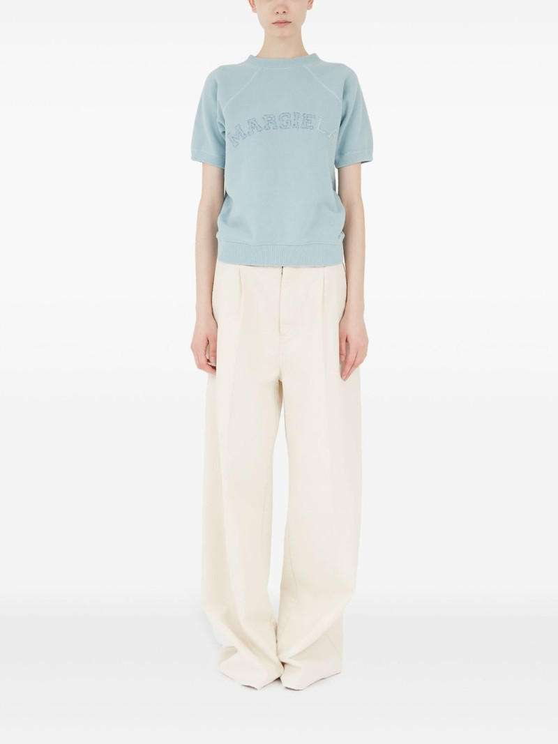 Maison Margiela logo-print cotton sweatshirt outlook