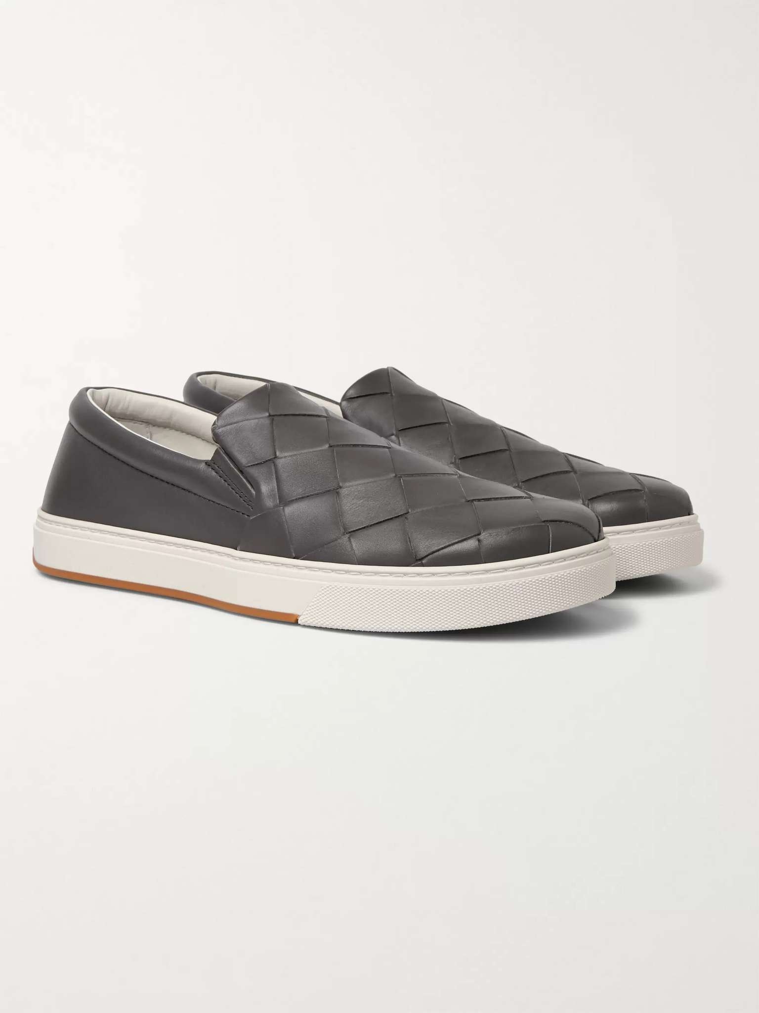 Dodger Intrecciato Leather Slip-On Sneakers - 12