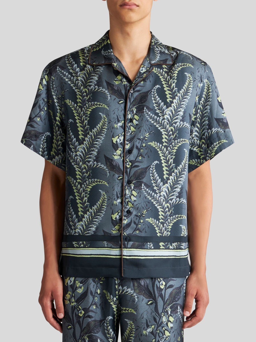 PRINTED SILK BOWLING SHIRT - 2