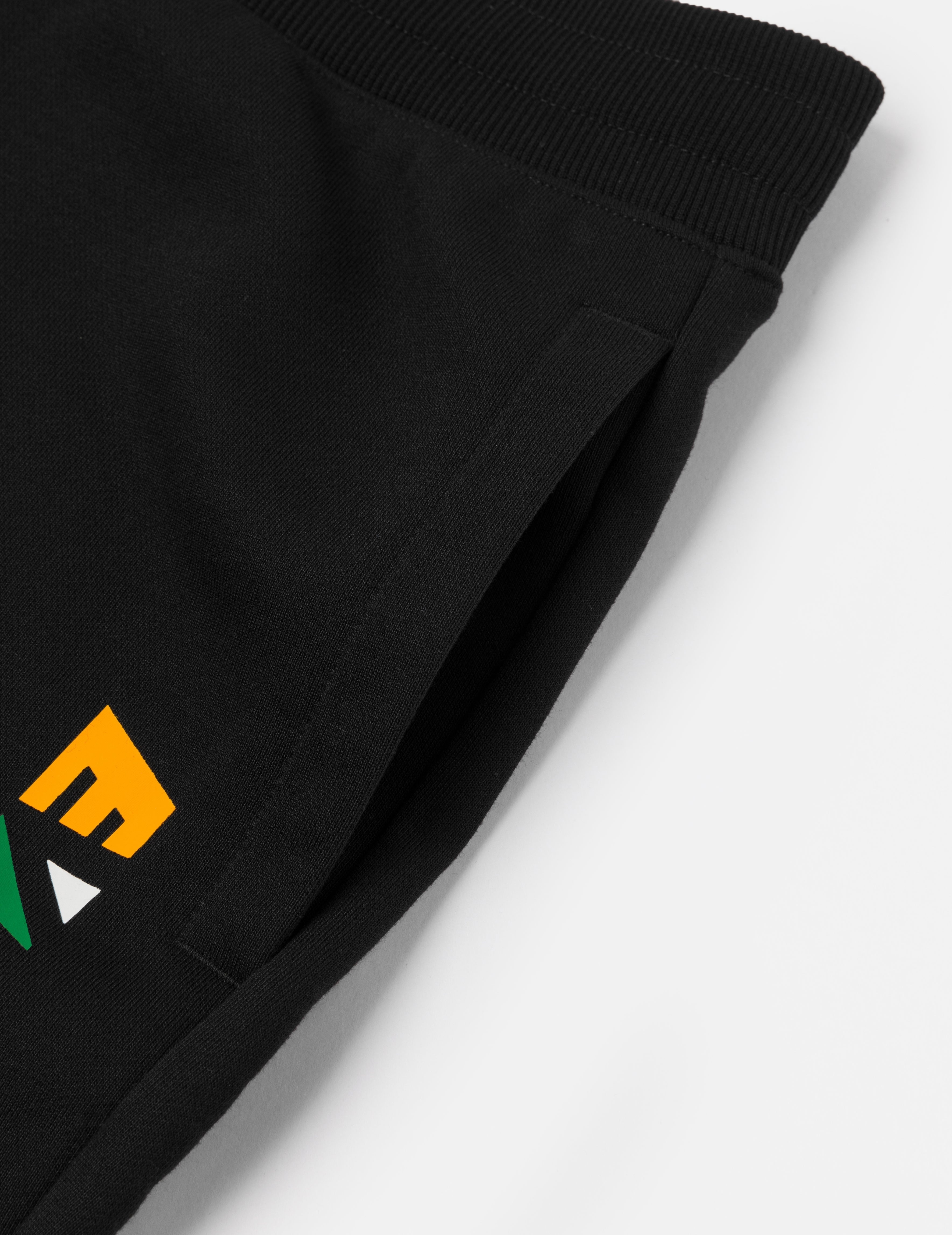 Kamon and Daruma Embroidery Pockets Regular Fit Sweatpants - 8