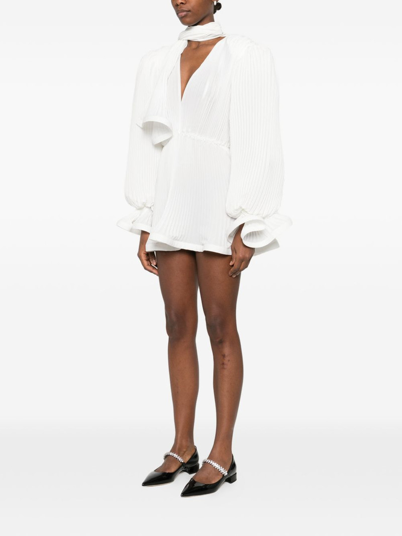 pleated puffy mini dress 3