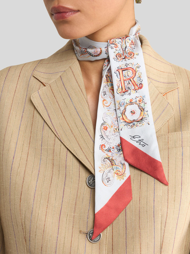 Etro SILK PAISLEYINA WITH LOGO AND FLORAL PAISLEY MOTIF outlook