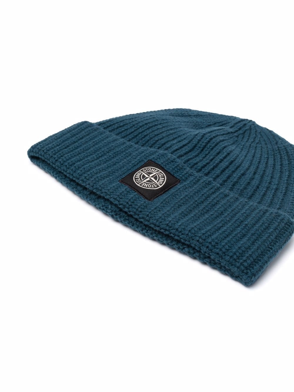 logo-patch ribbed wool beanie - 2