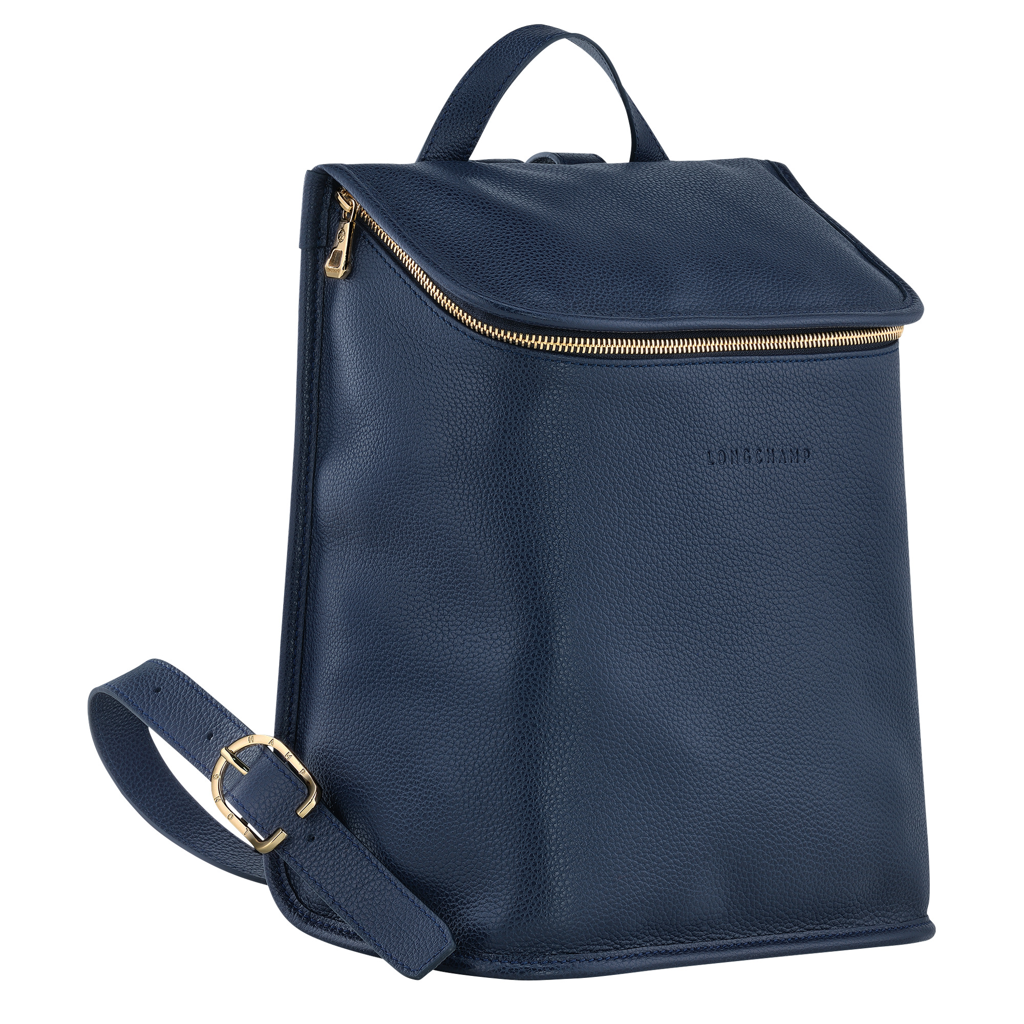 Le Foulonné Backpack Navy - Leather - 2