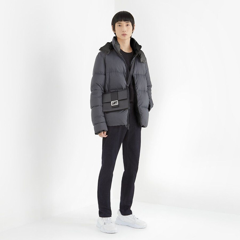 Dark gray leather bag 6