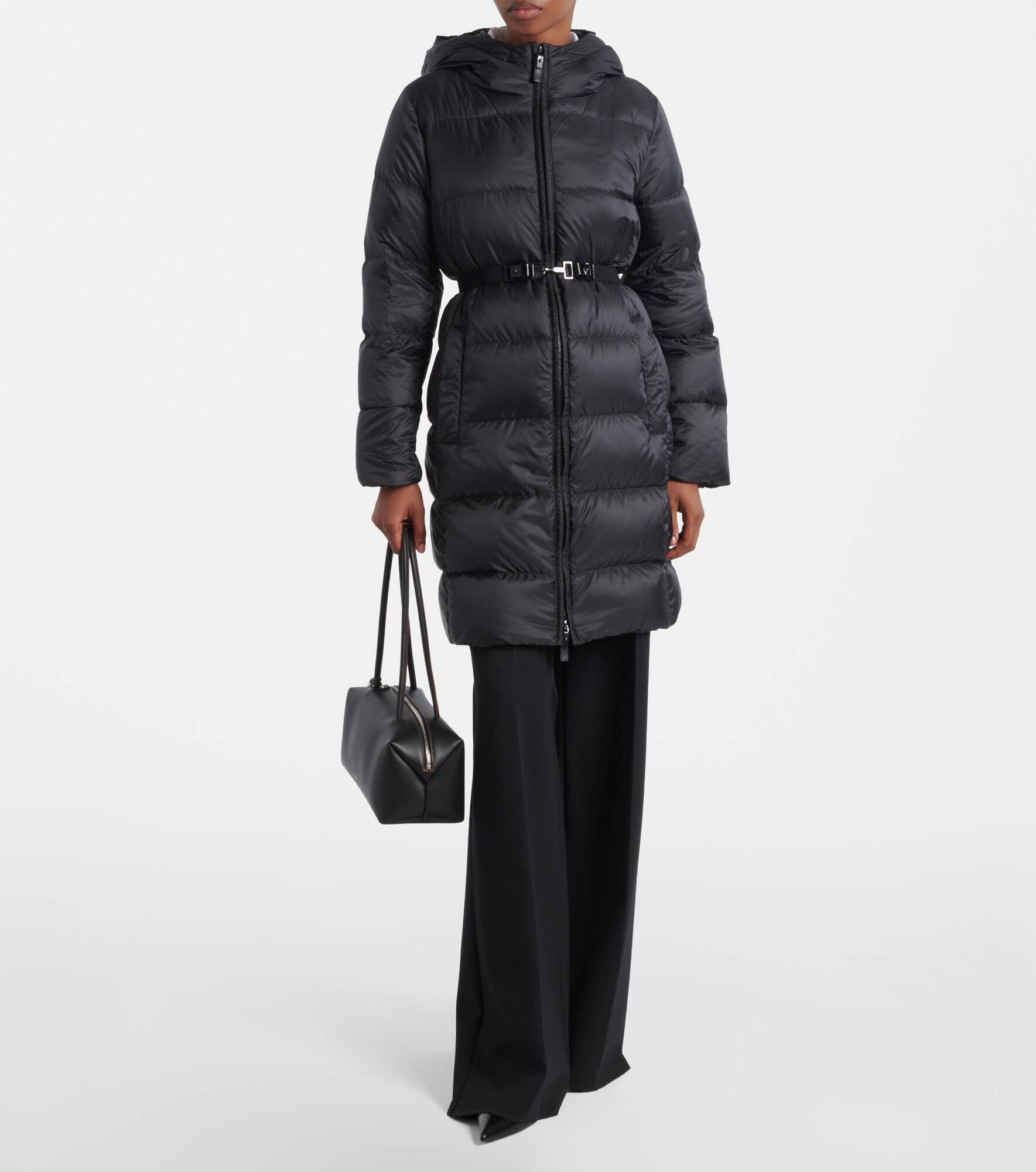 Belted quilted down coat - 6
