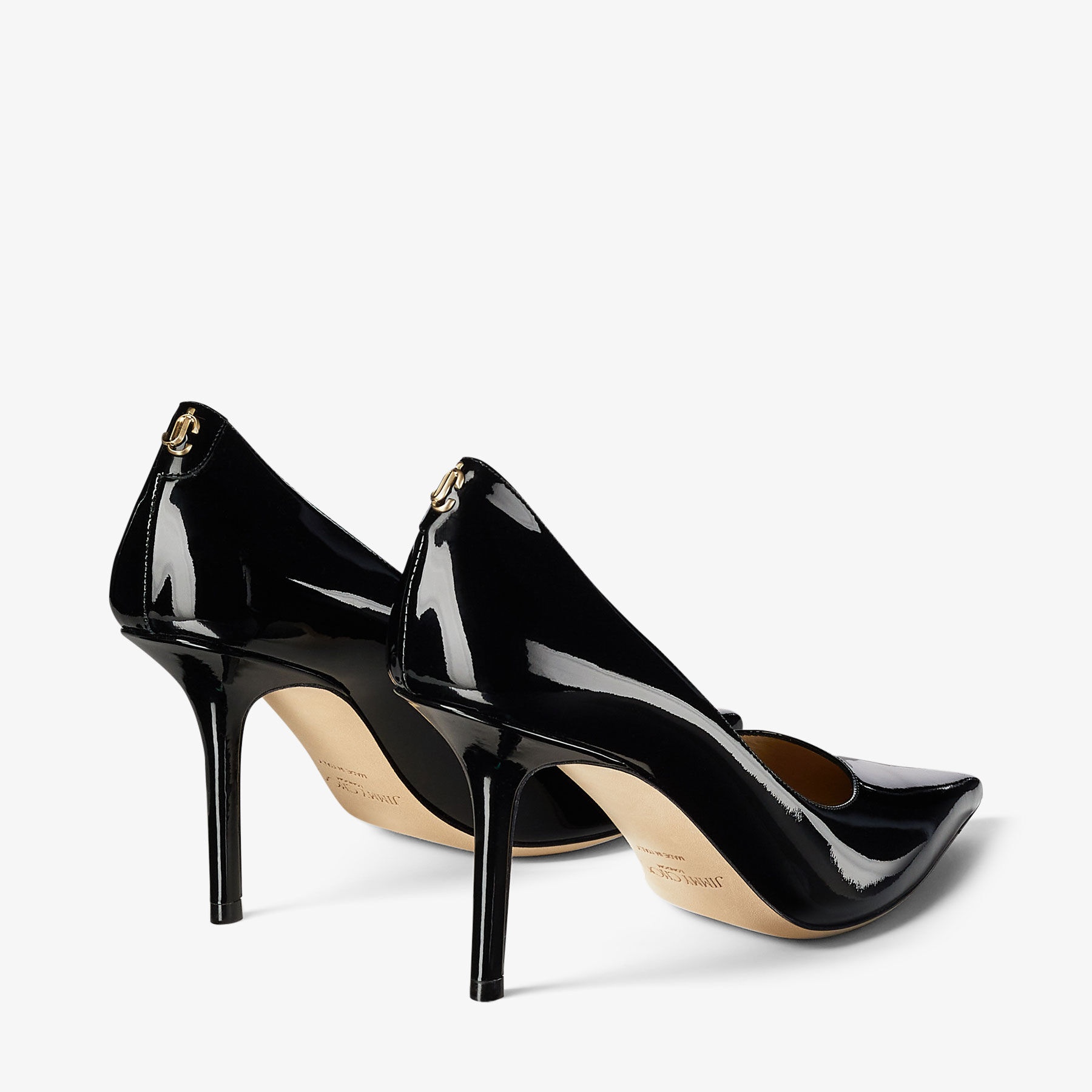 Love 85
Black Patent Leather Pumps with JC Emblem - 3