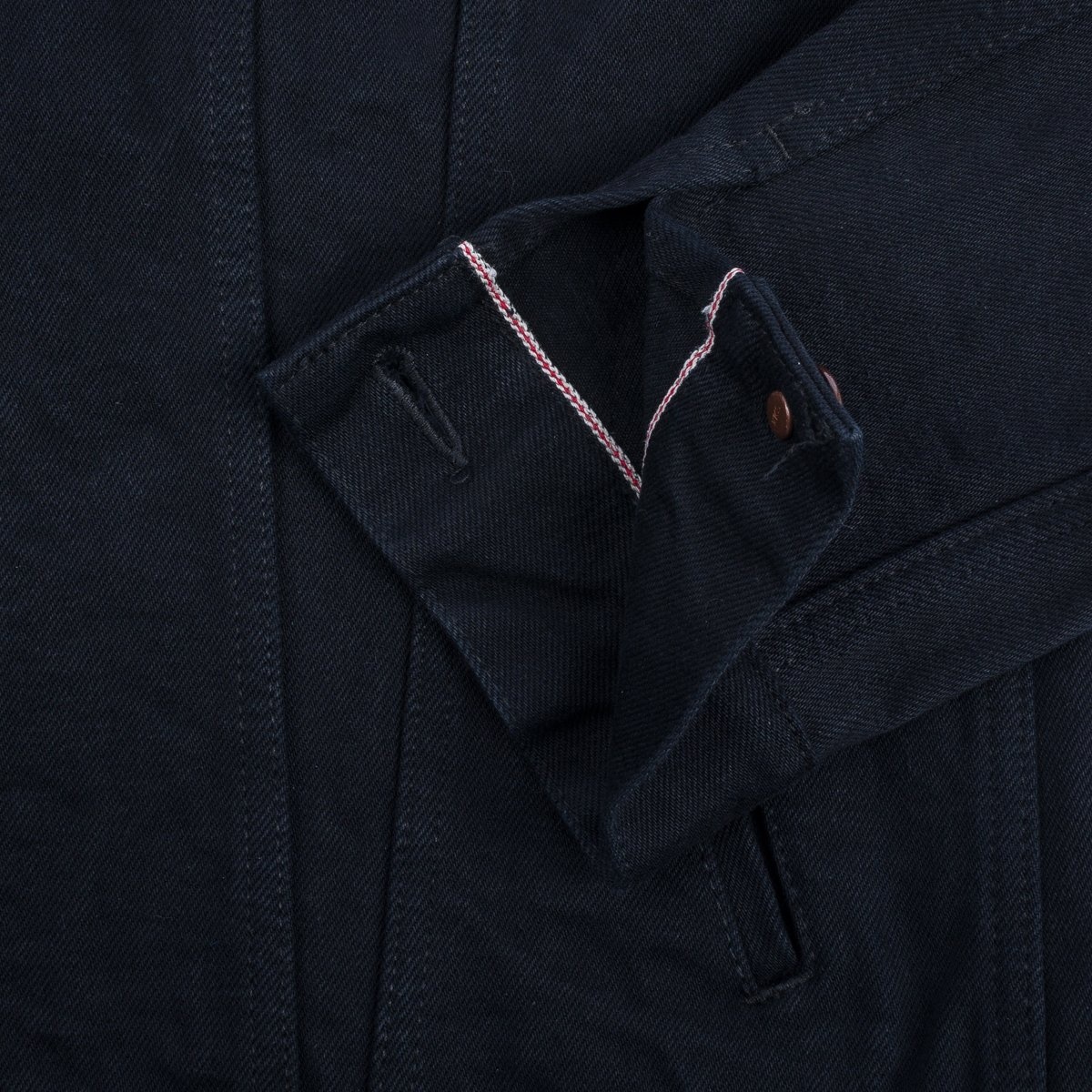 IHJ-132-BLK 14oz Selvedge Modified Type III Jacket - Superblack - 10