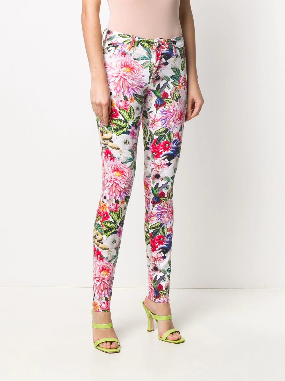 floral-print skinny jeans - 3