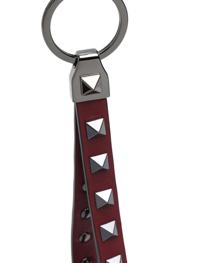 Valentino Rockstud leather keyring outlook