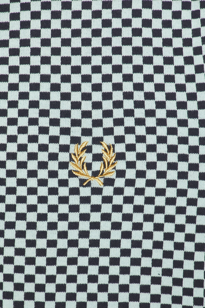 Fred Perry Chequerboard Knitted Polo Shirt outlook
