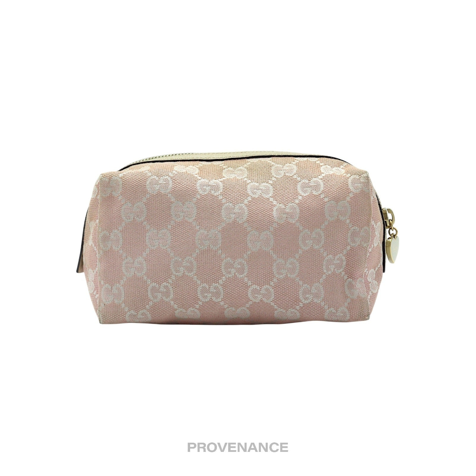 Gucci Cosmetic Pouch - Powder Pink GG Canvas Heart - 2