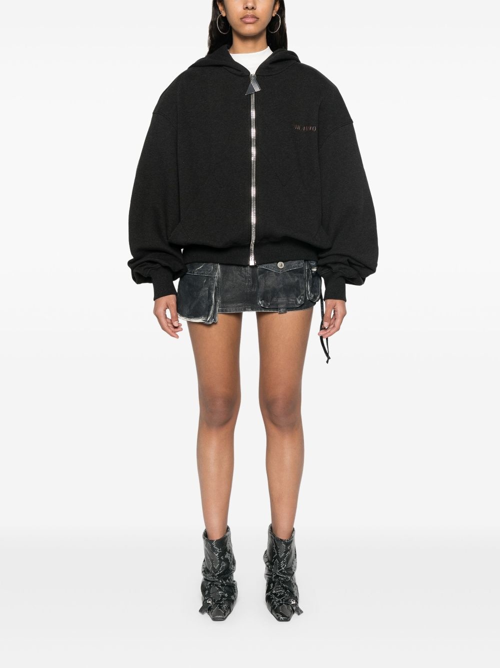 logo-appliqué hoodie - 2