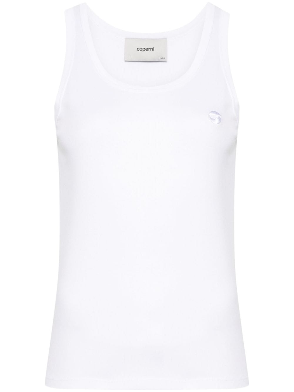 logo-embroidered tank top - 1