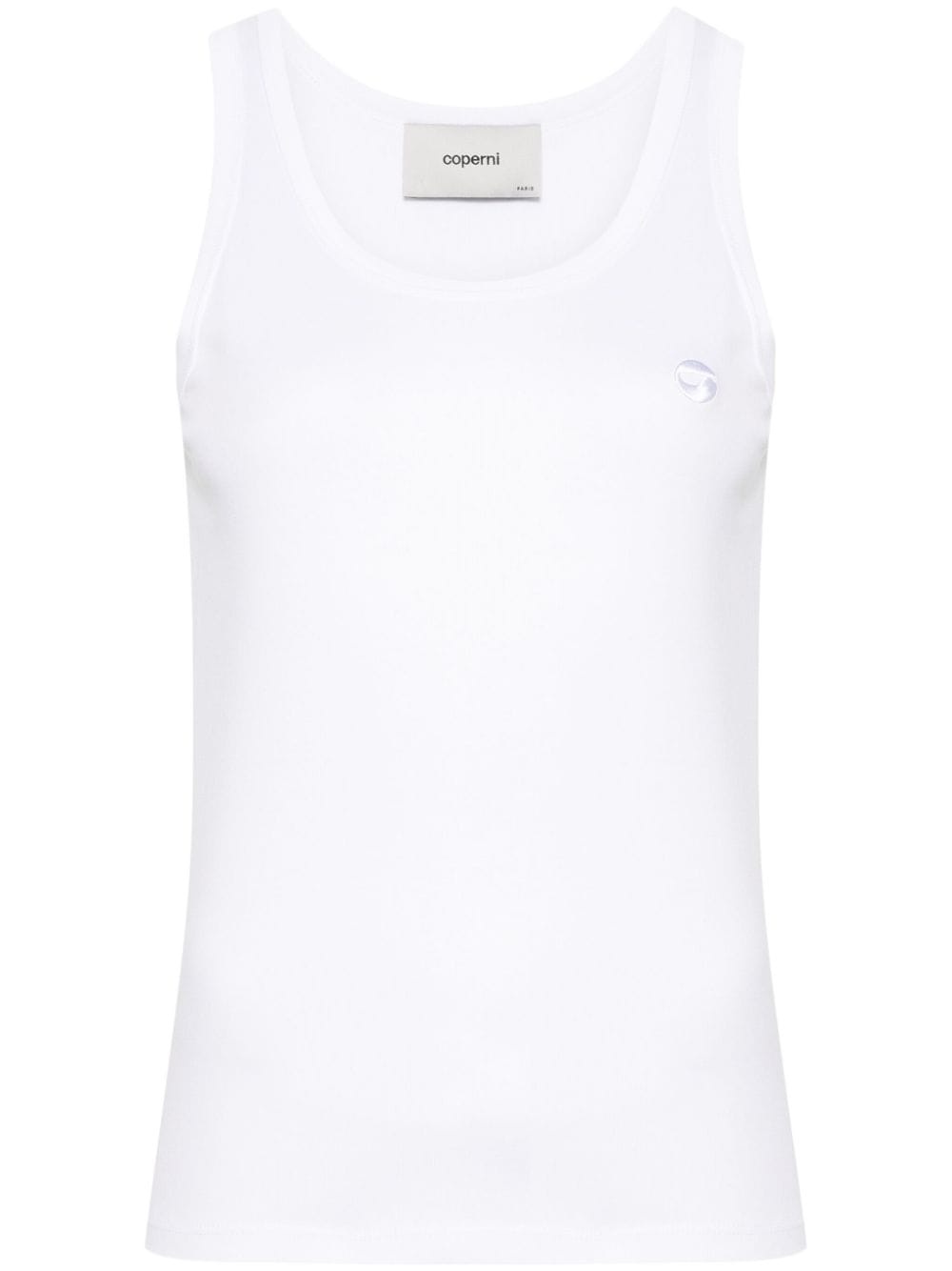 logo-embroidered tank top - 1