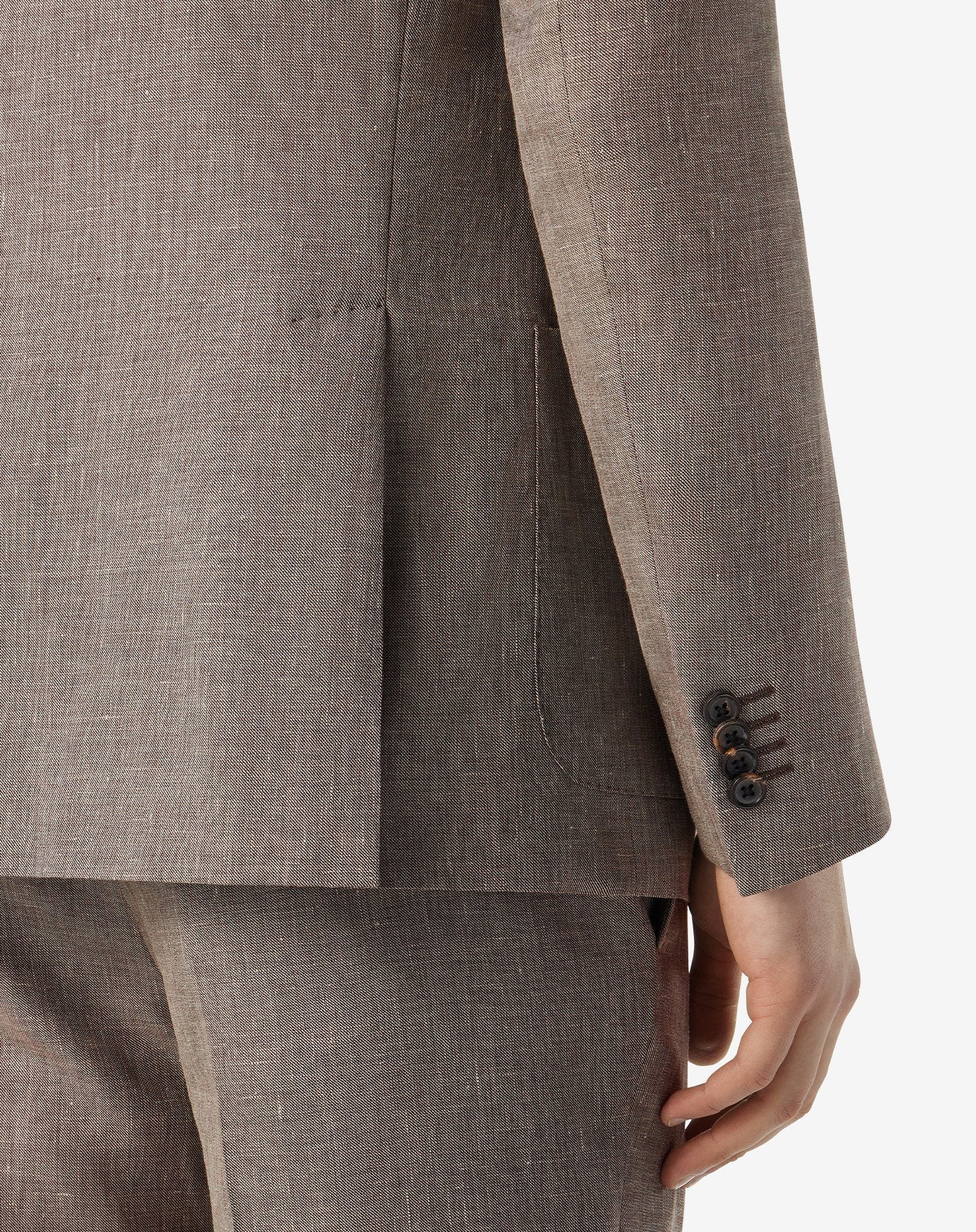 Light brown wool, linen and silk suit - 6