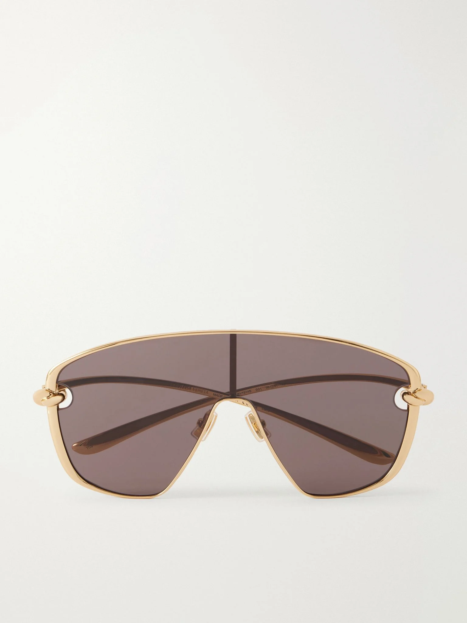 Knot aviator-style gold-tone sunglasses Gold - 1