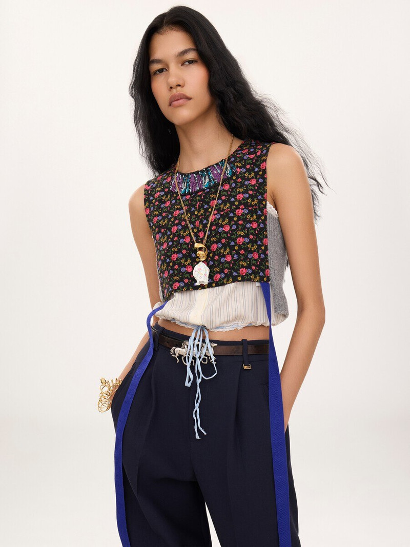 HYBRID CROPPED TOP IN CRÊPE DE CHINE 3
