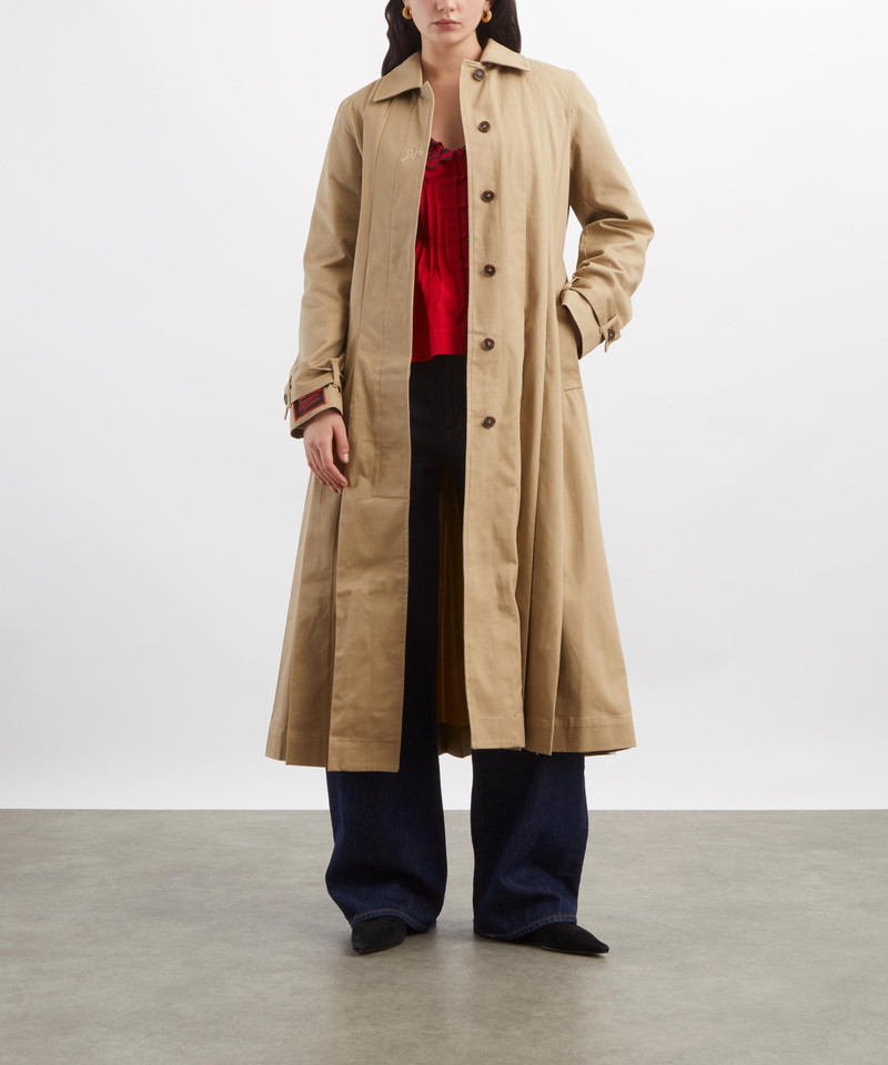 Sofia Pleated Trench Coat 2