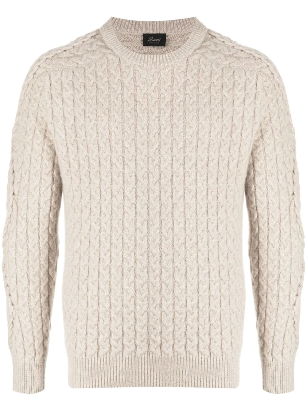 crew-neck cable-knit jumper - 1