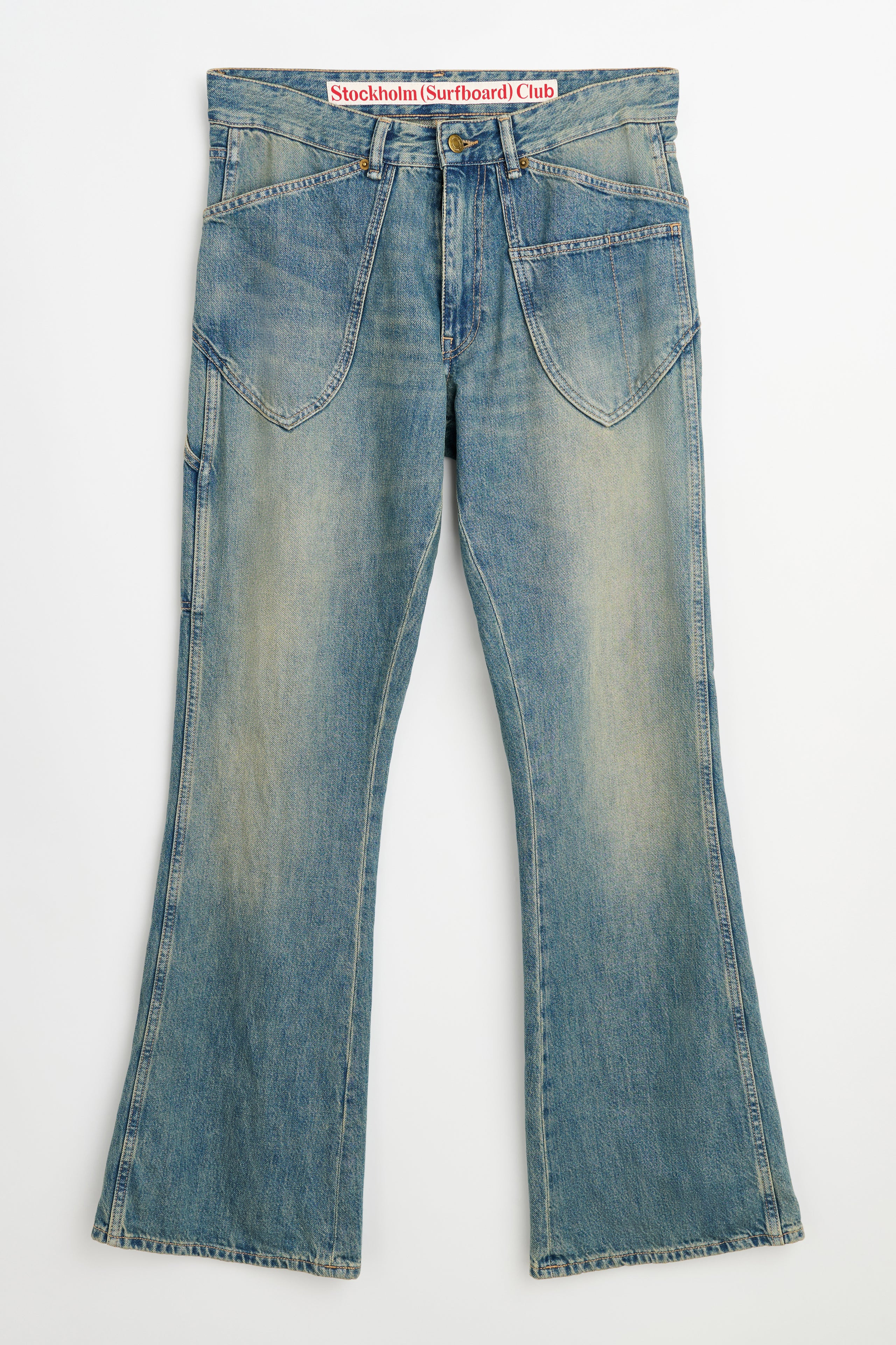 STOCKHOLM SURFBOARD CLUB BOOTCUT WORK JEANS SAND BLUE - 6
