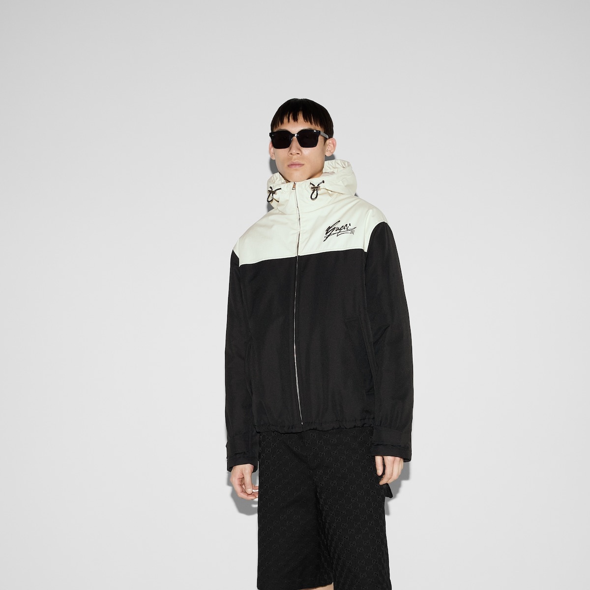Technical cotton canvas hooded jacket - 3