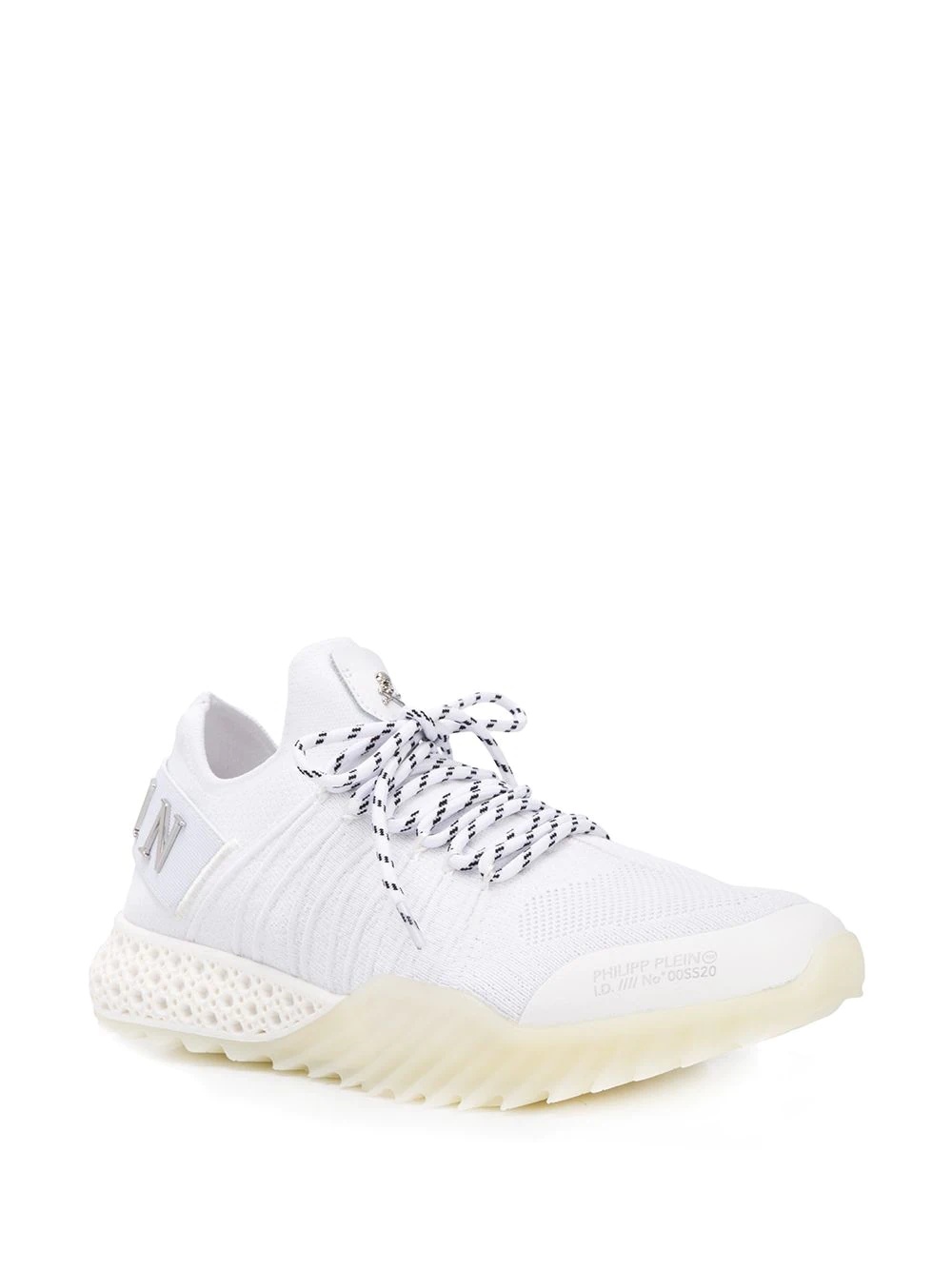 ribbed low-top sneakers - 2