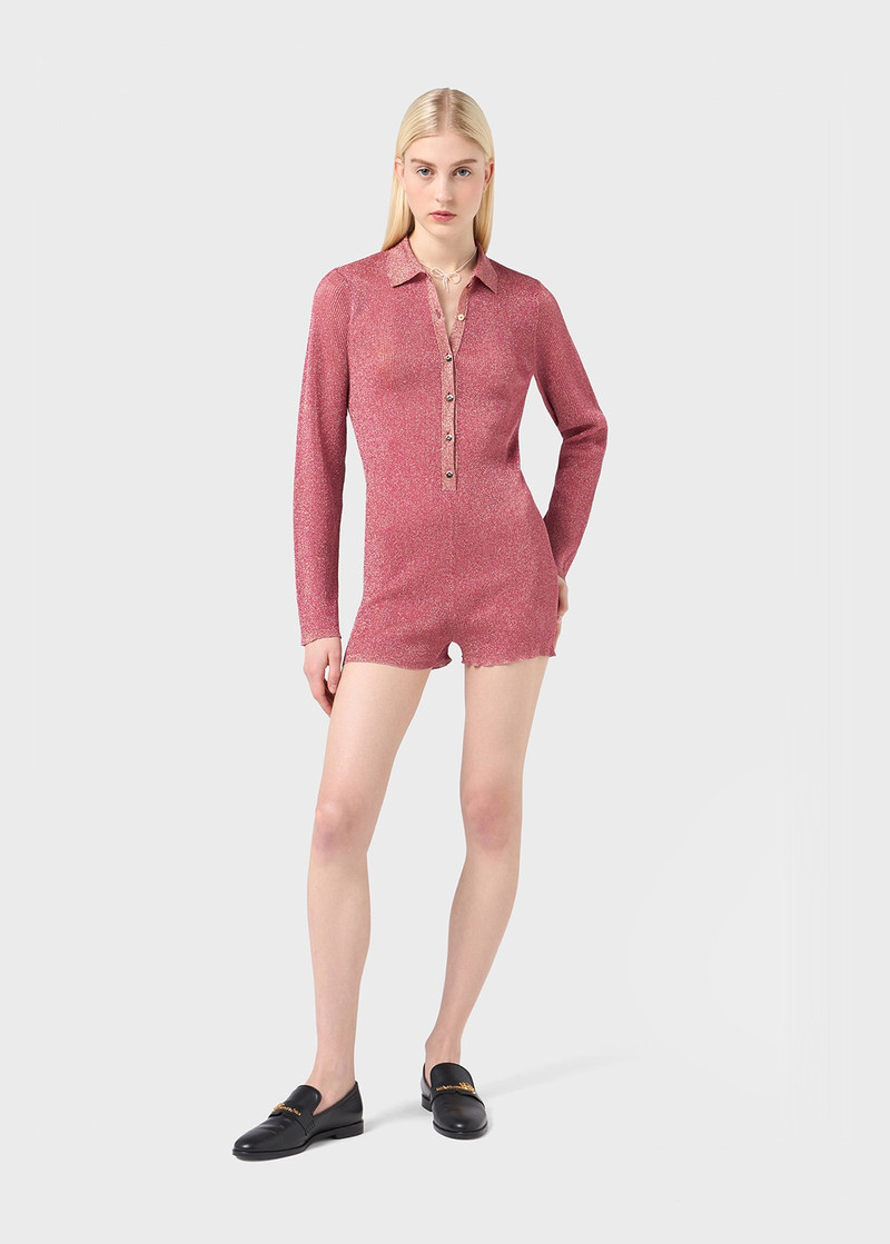 Blumarine LUREX KNIT JUMPSUIT WITH BUTTONS outlook