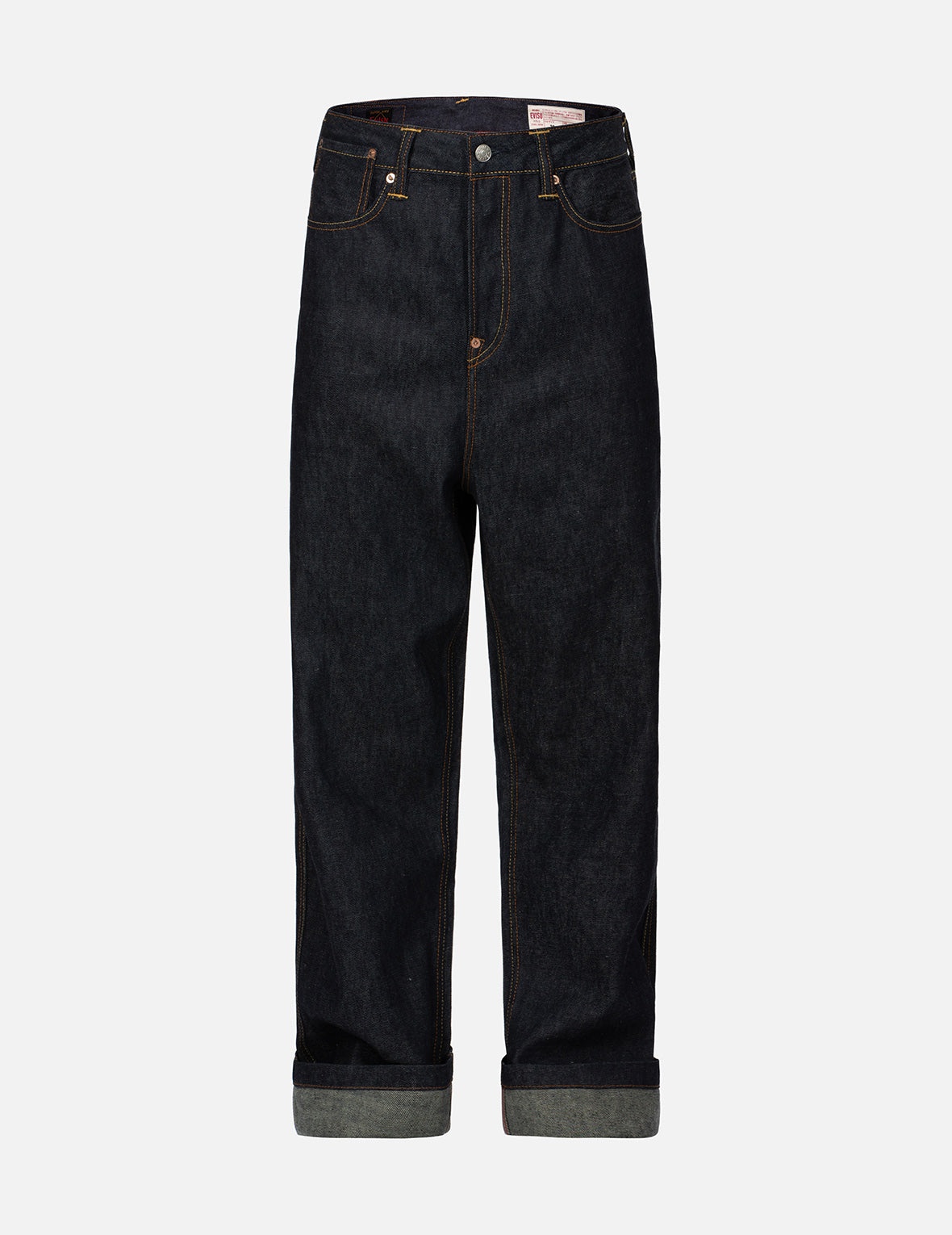 Pine-pattern Daicock Print with Crane and Logo Embroidery Wide Leg Jeans - 2