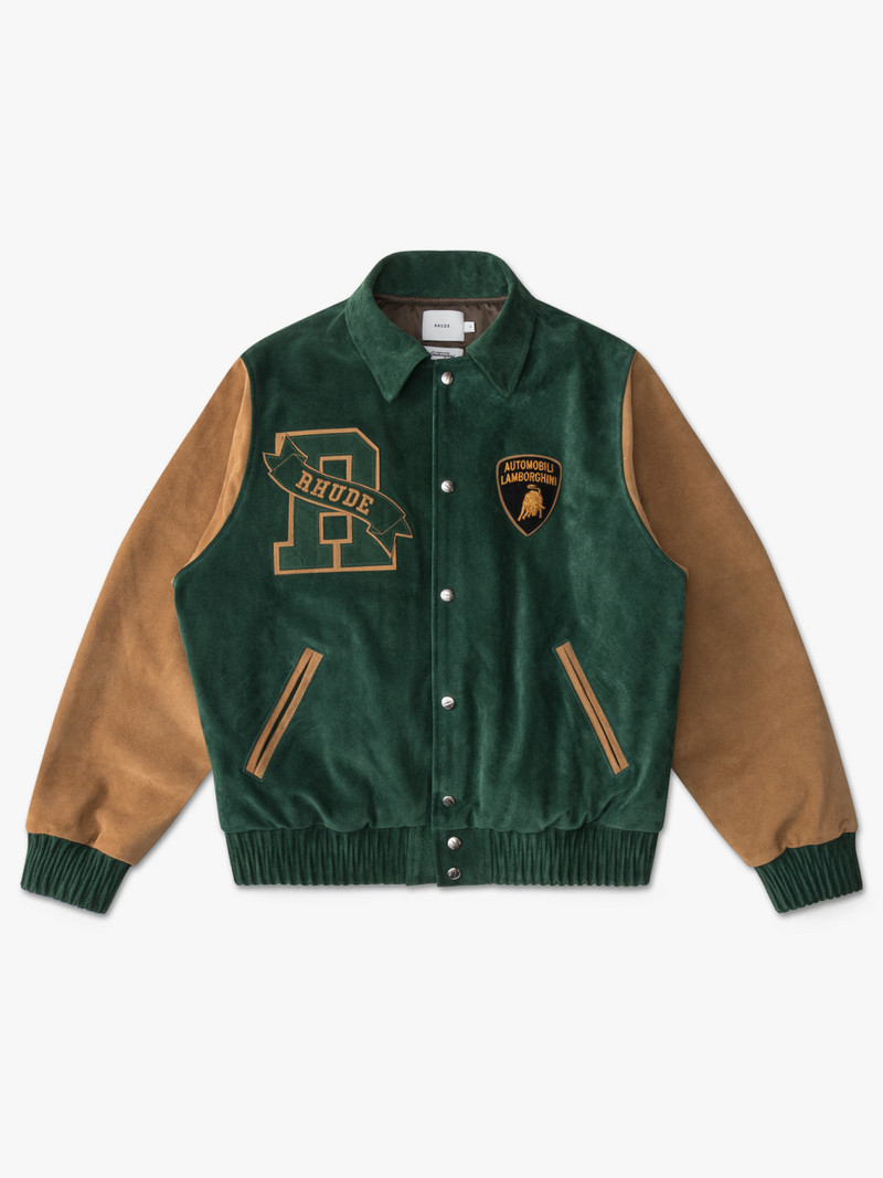 RHUDE LAMBORGHINI LEATHER VARSITY 1