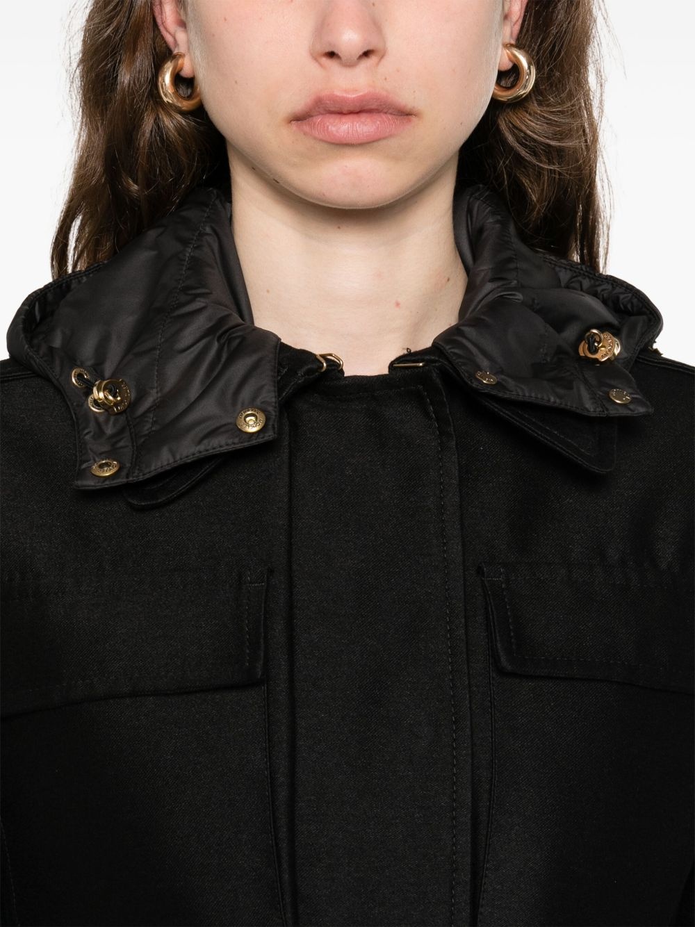 belted hooded jacket - 5