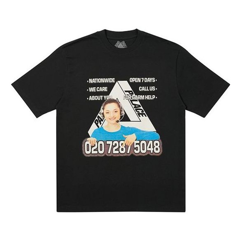 PALACE Bell Man Round Neck Short Sleeve Unisex Black P19TS003 - 1
