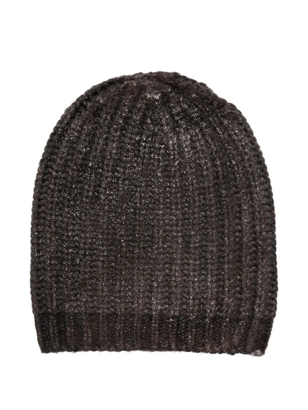 glitter-detail ribbed-knit beanie - 1