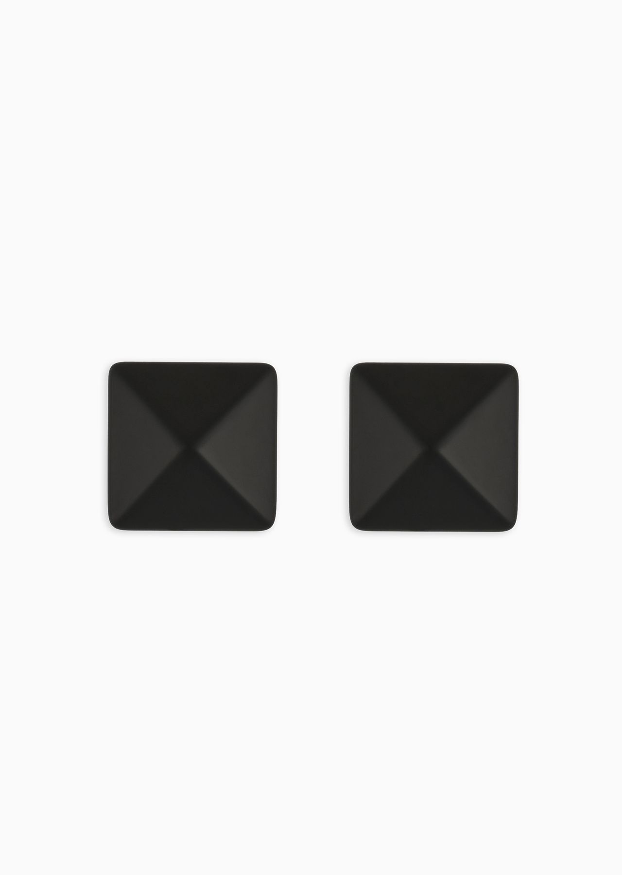Oversize square faceted earrings - 1