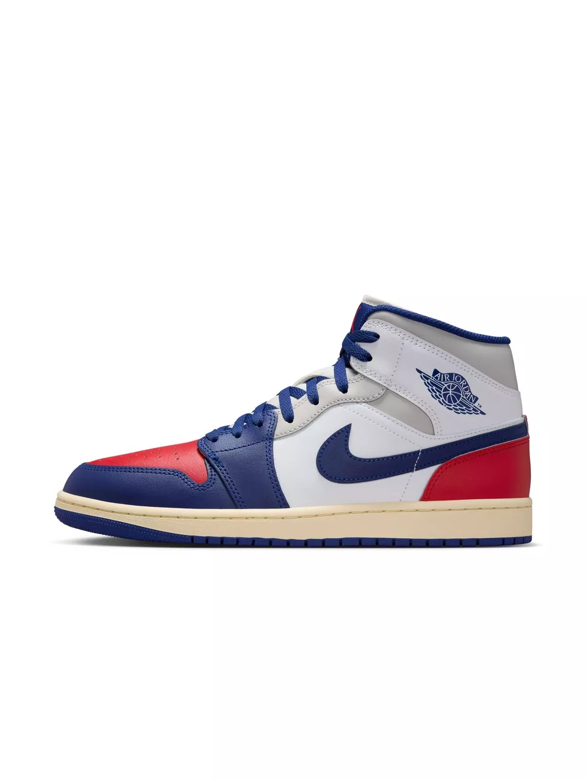 1 Mid "White/Deep Royal Blue/University Red" Men's Shoe - 3