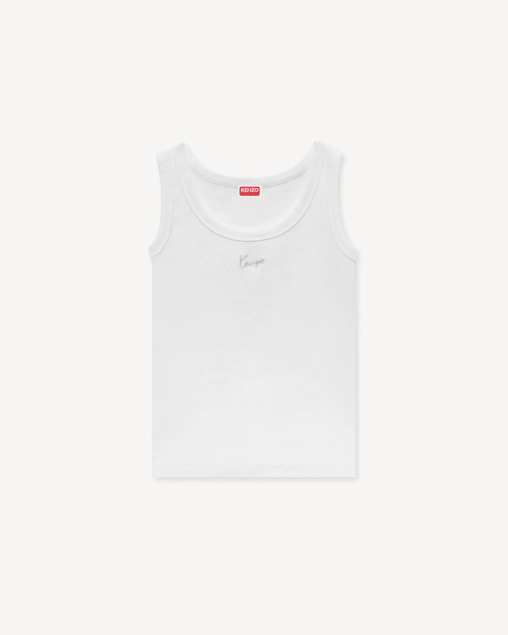 'KENZO Signature' embroidered tank top in cotton - 1