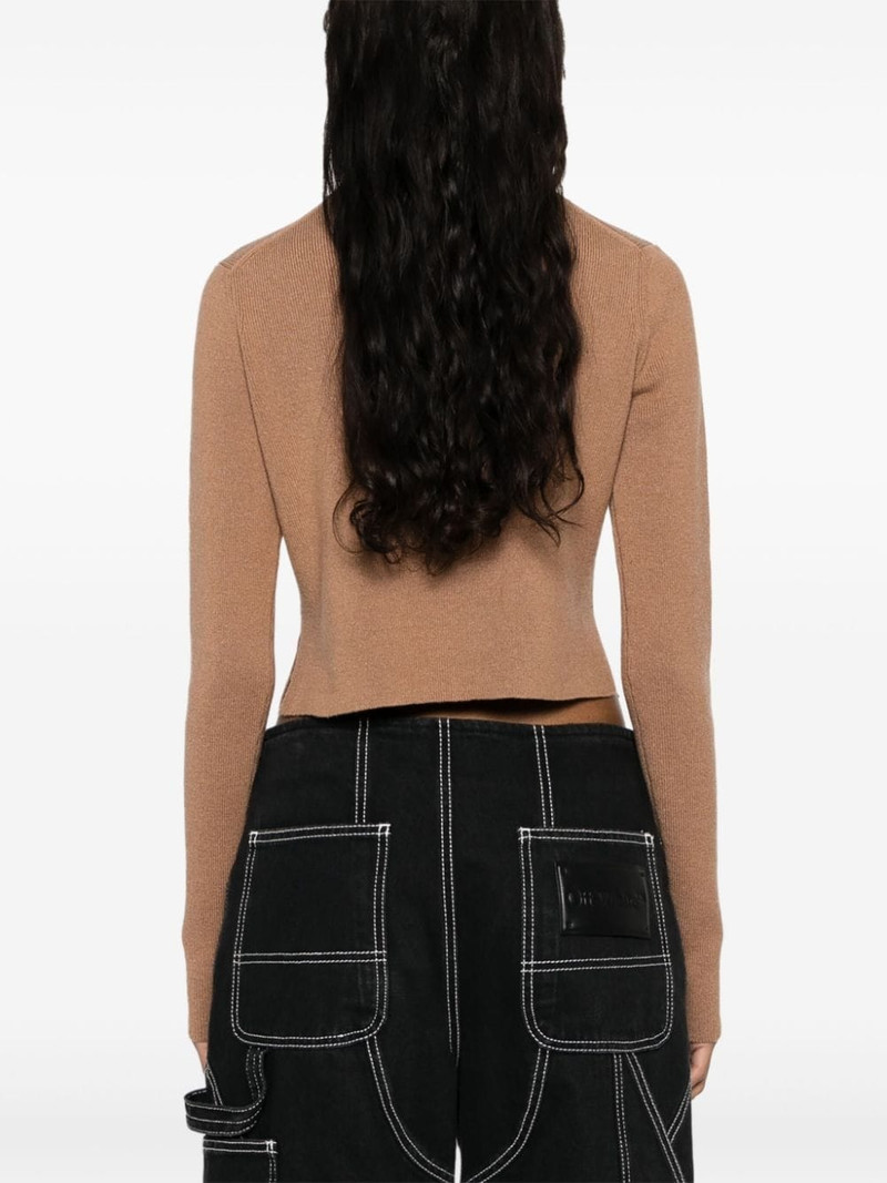 logo-embroidery cropped jumper 4