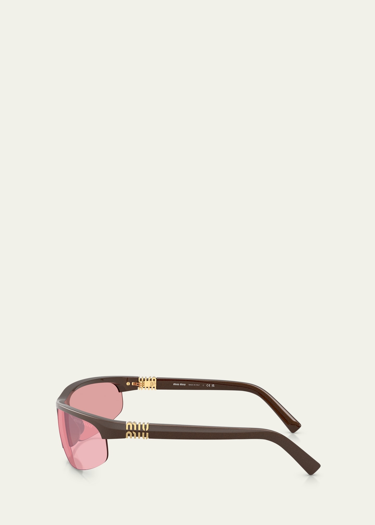A02S Semi-Rimless Oval Plastic Sunglasses - 3
