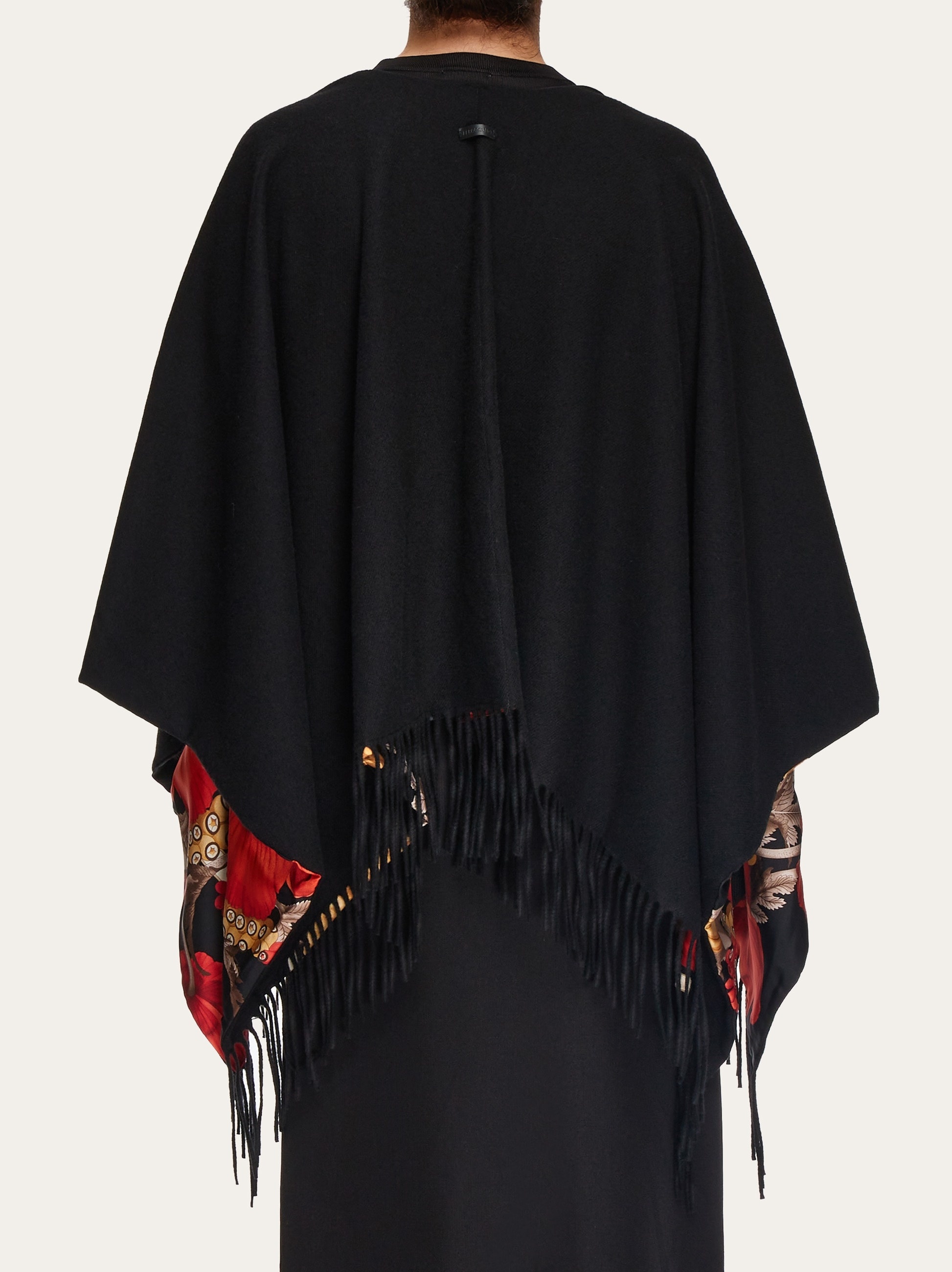Poppies print reversible cape - 6