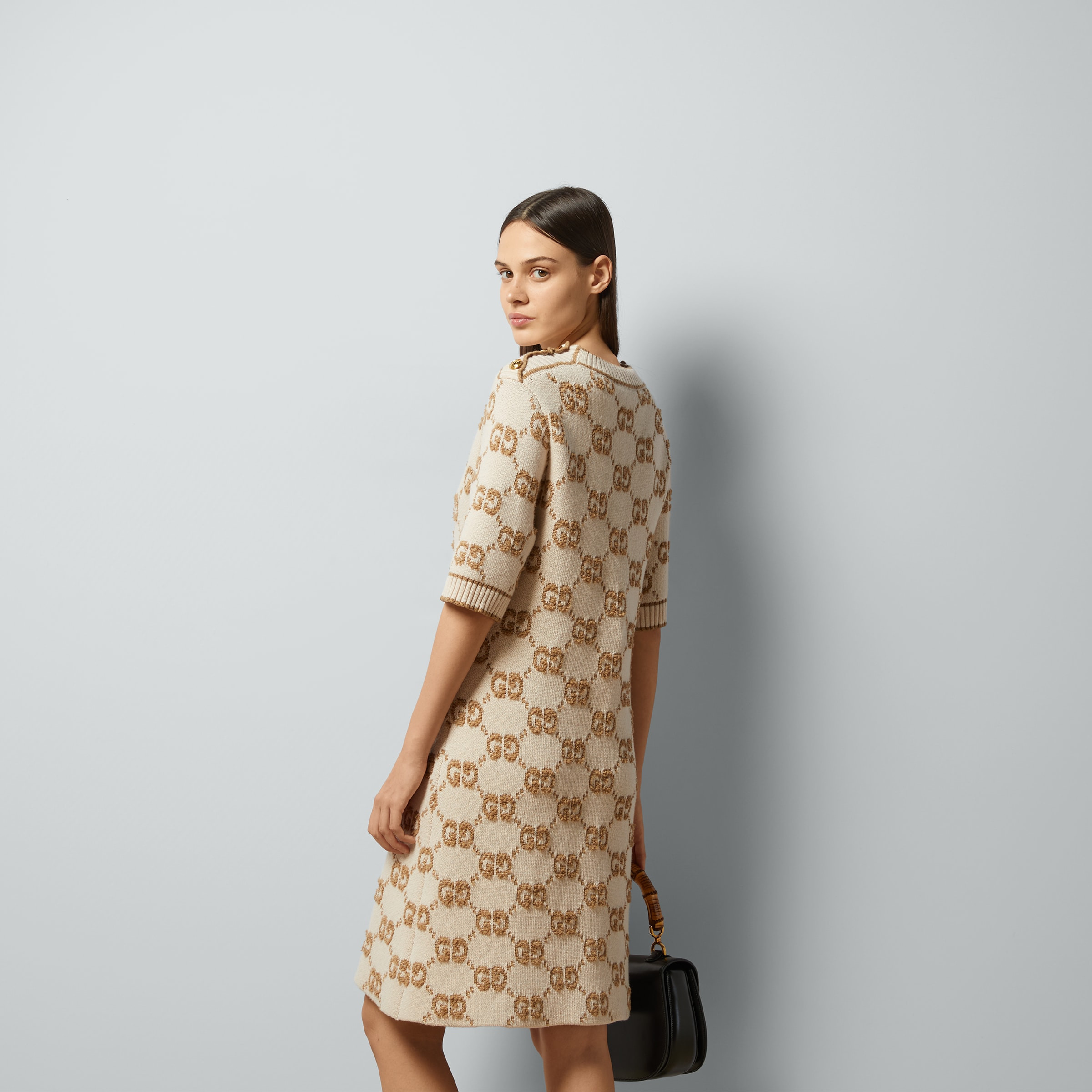 GG wool bouclé jacquard dress - 6