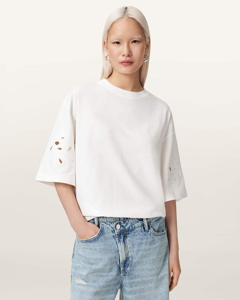 ALLSAINTS LOLA AMELIE OVERSIZED COTTON T-SHIRT outlook