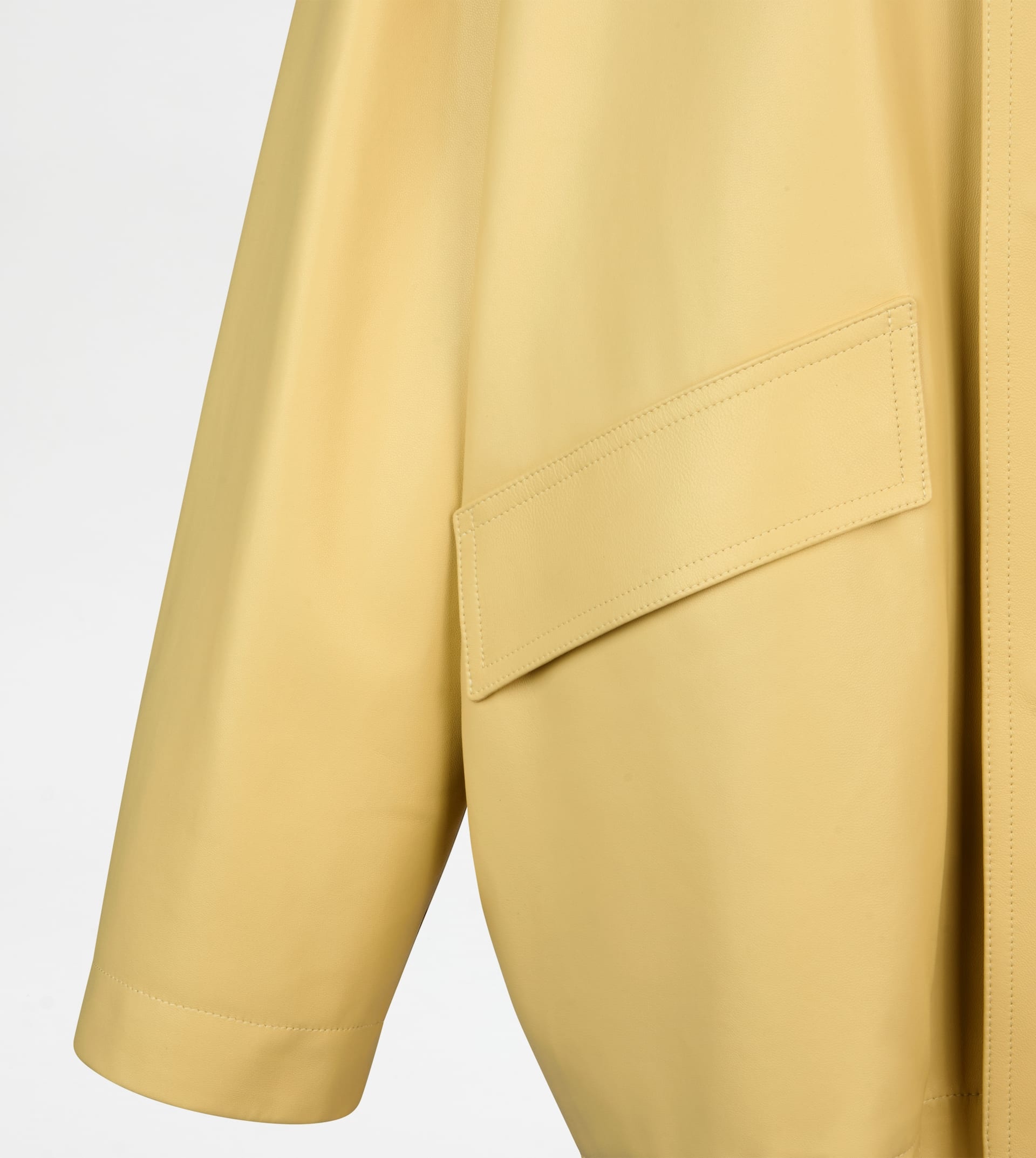WINDBREAKER IN NAPPA LEATHER - YELLOW - 7