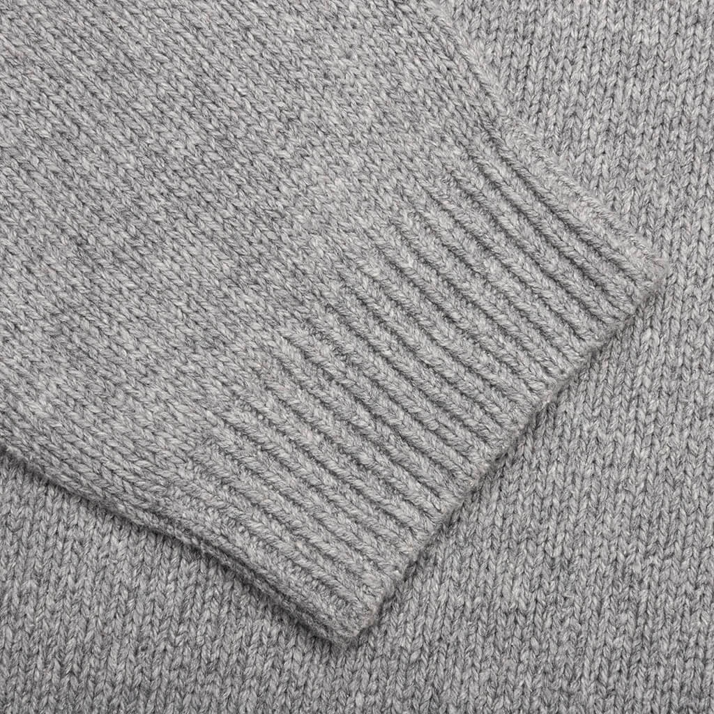 CONTRAST POCKET CARDIGAN - GREY MELANGE - 6