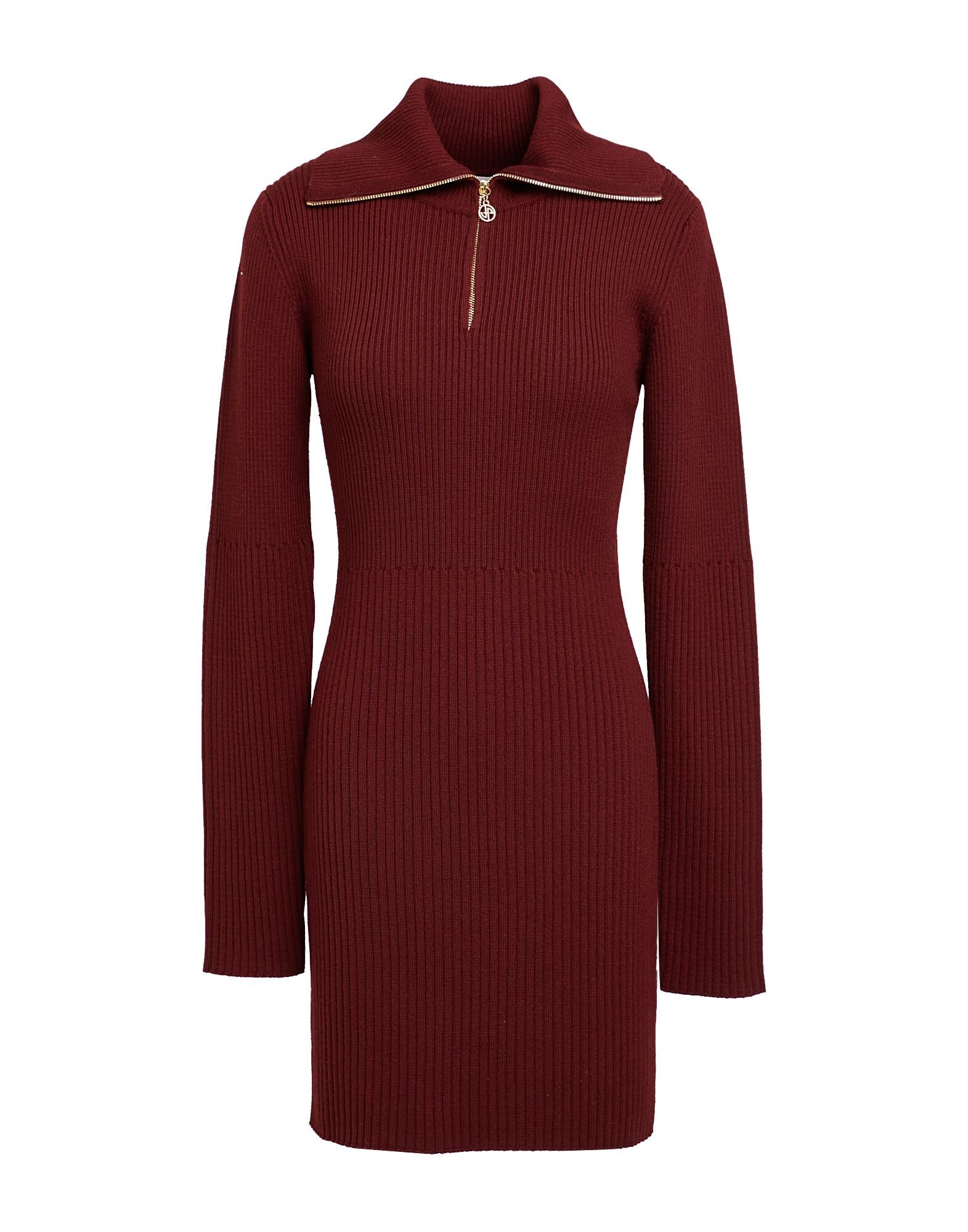 Burgundy Women's Sheath Dress - 1