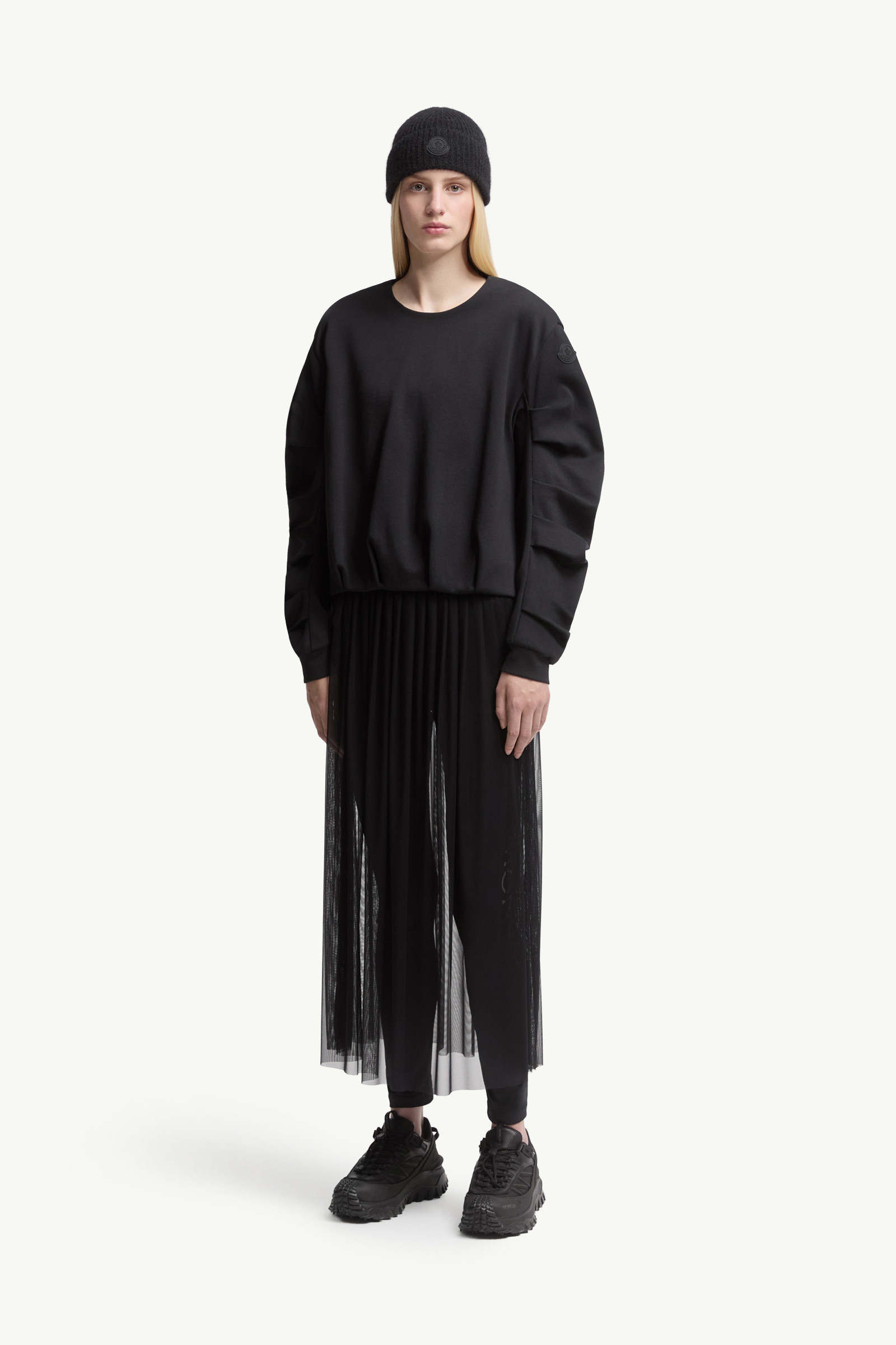 Cotton Pleated Sweatshirt - 2