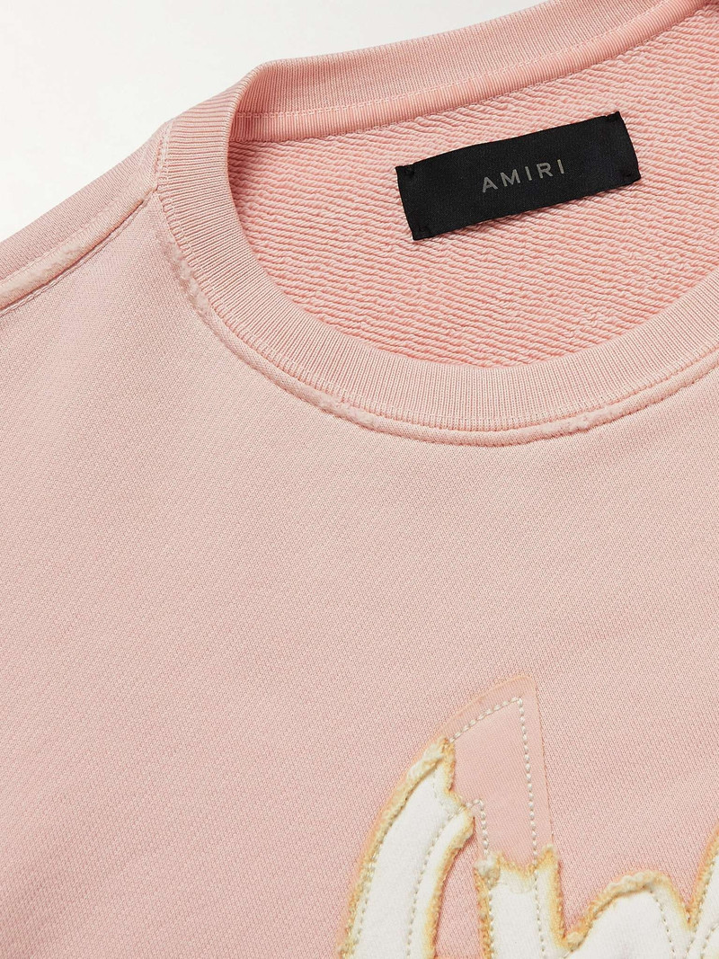 Logo-Appliquéd Distressed Cotton-Jersey Sweatshirt 5