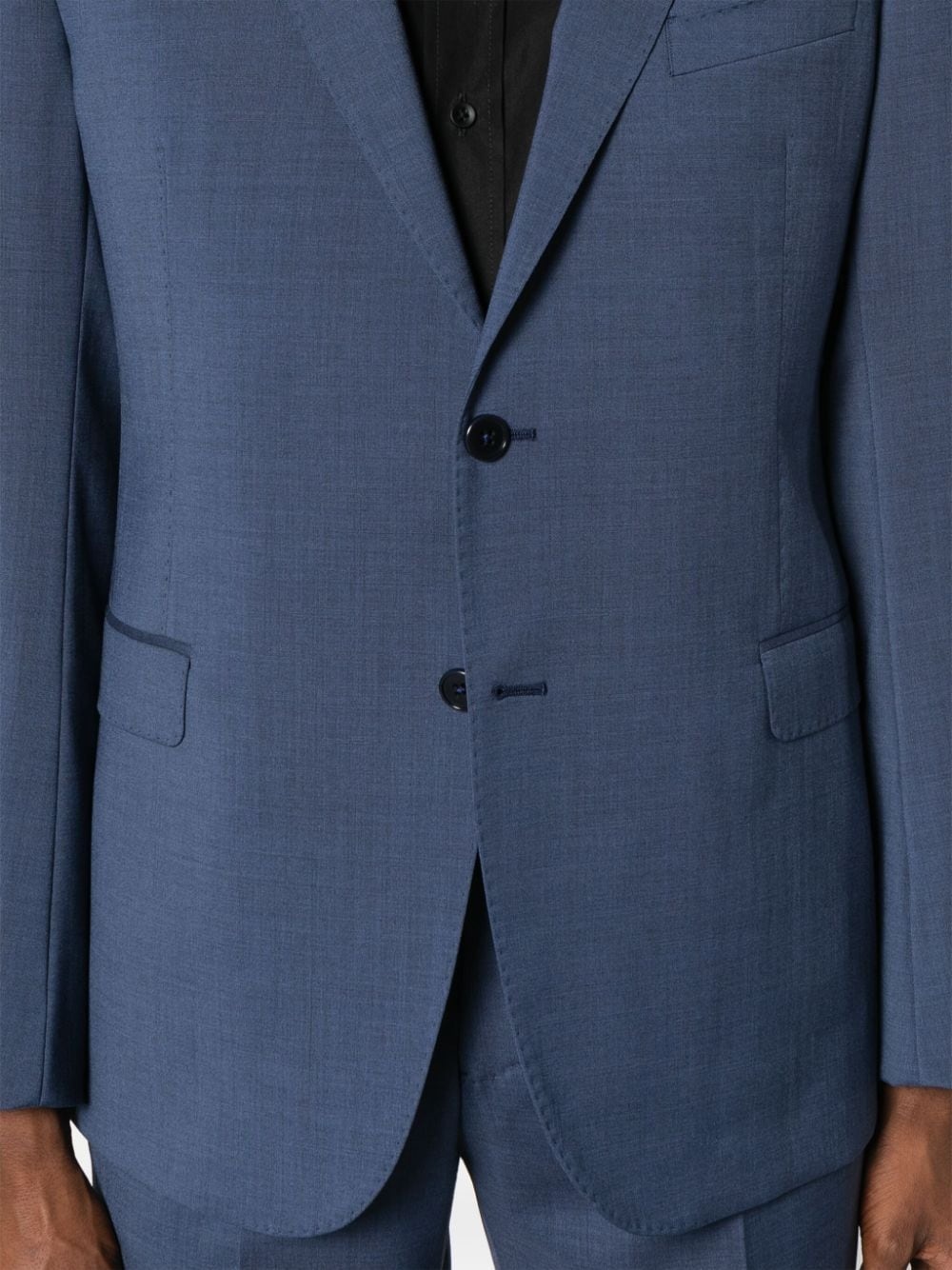 single-breasted virgin wool suit - 5