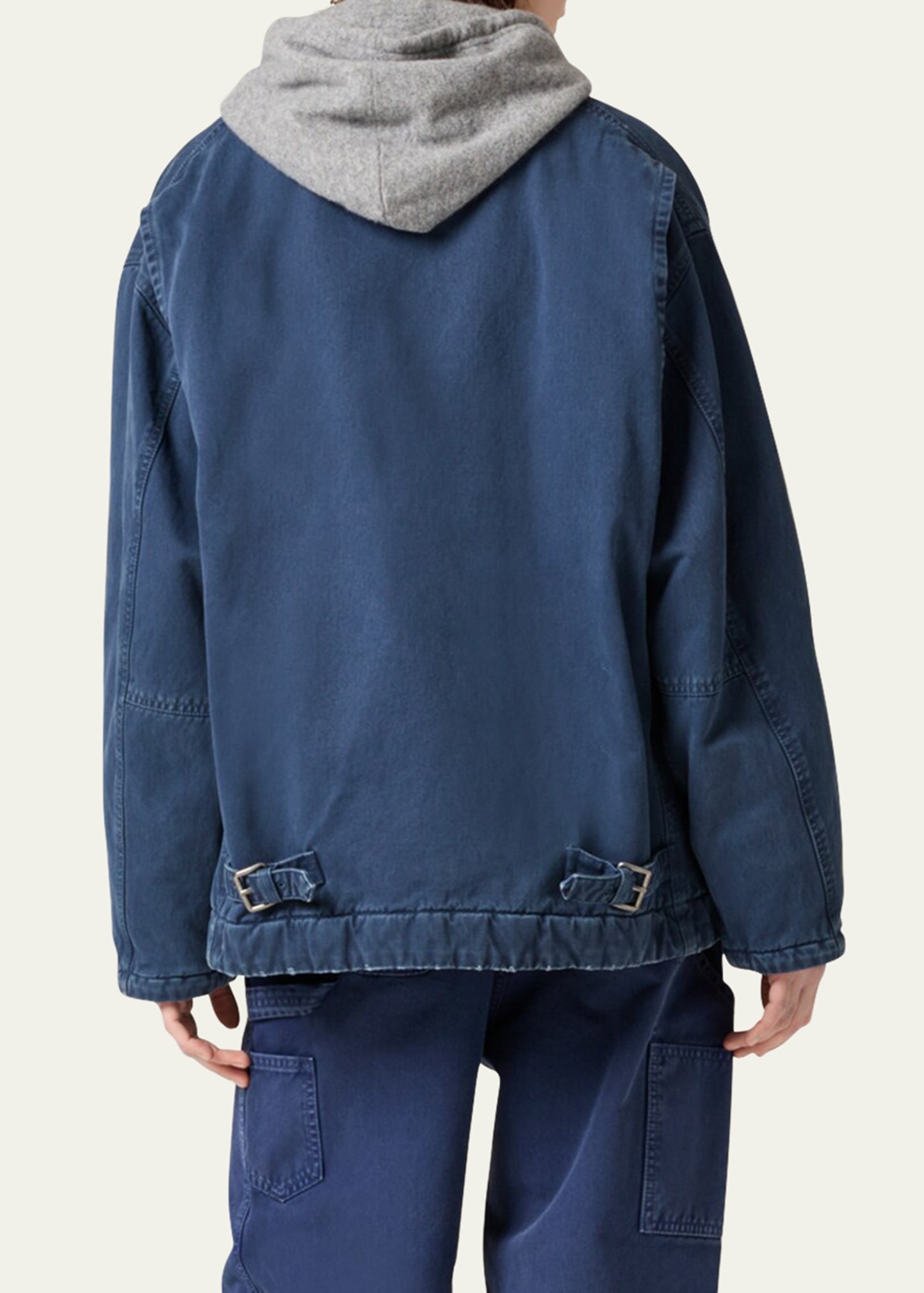 Cotton Trucker Jacket with Corduroy Collar - 3