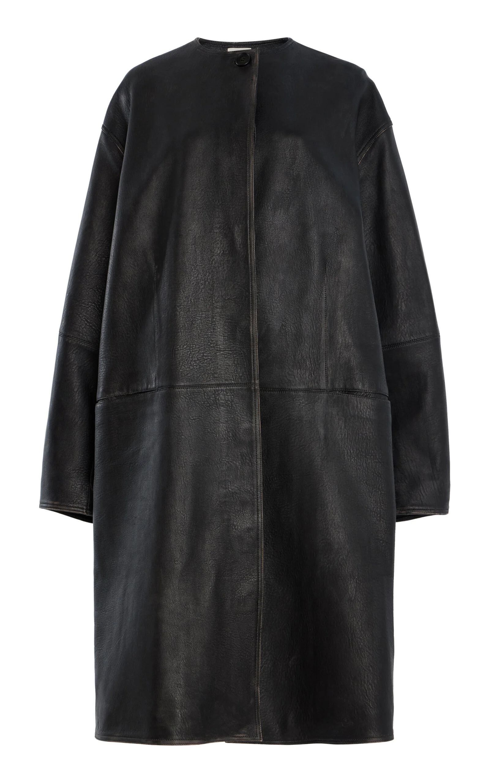 Autumn Lambskin Long Jacket black - 1
