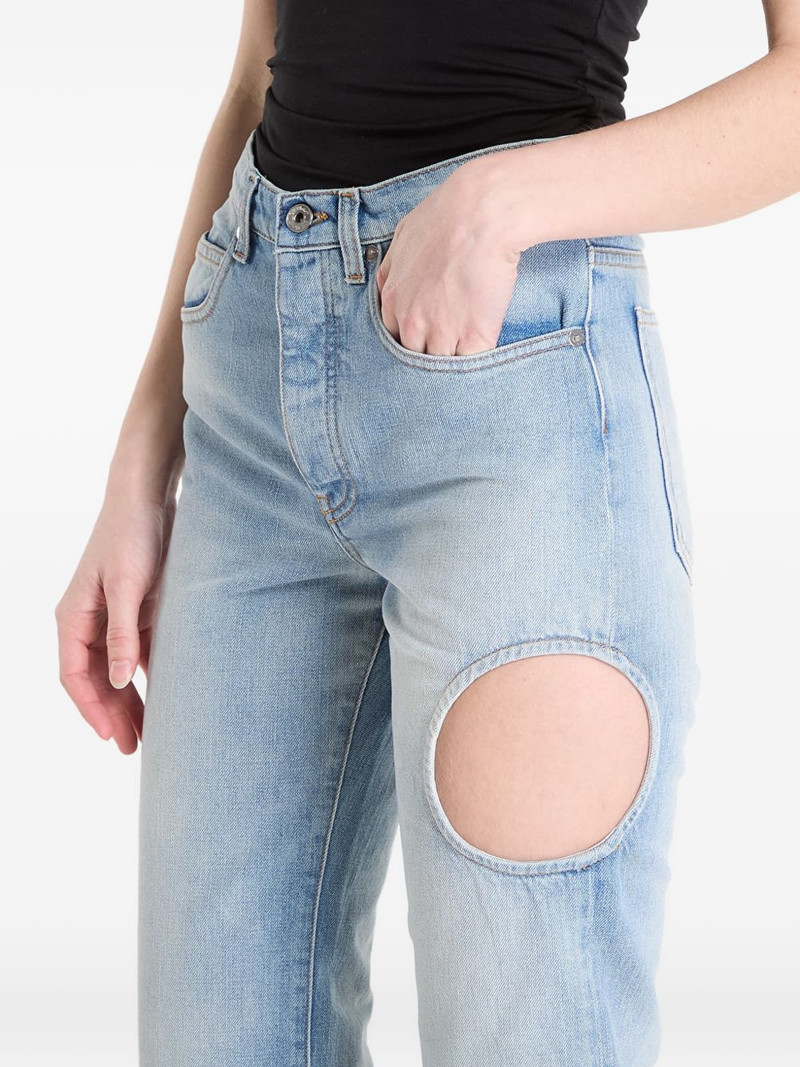 Off-White cut-out straight-leg jeans outlook